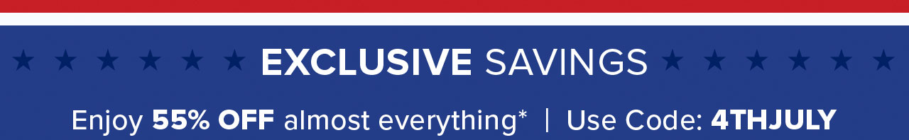 ENJOY 55% OFF ALMOST EVERYTHING*