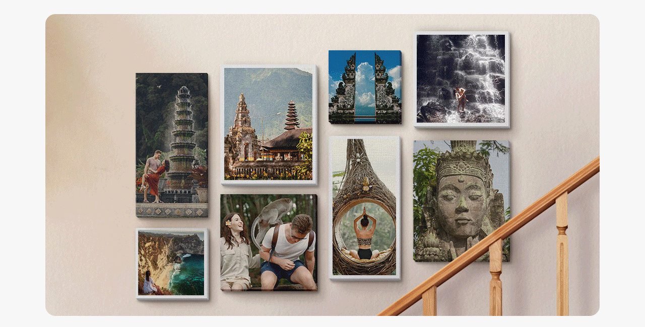 Simply arrange them on your wall 