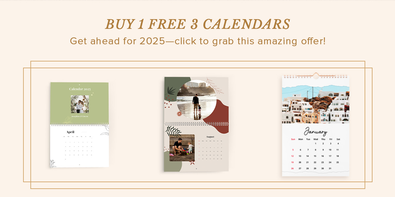 BUY 1 FREE 3 CALENDARS