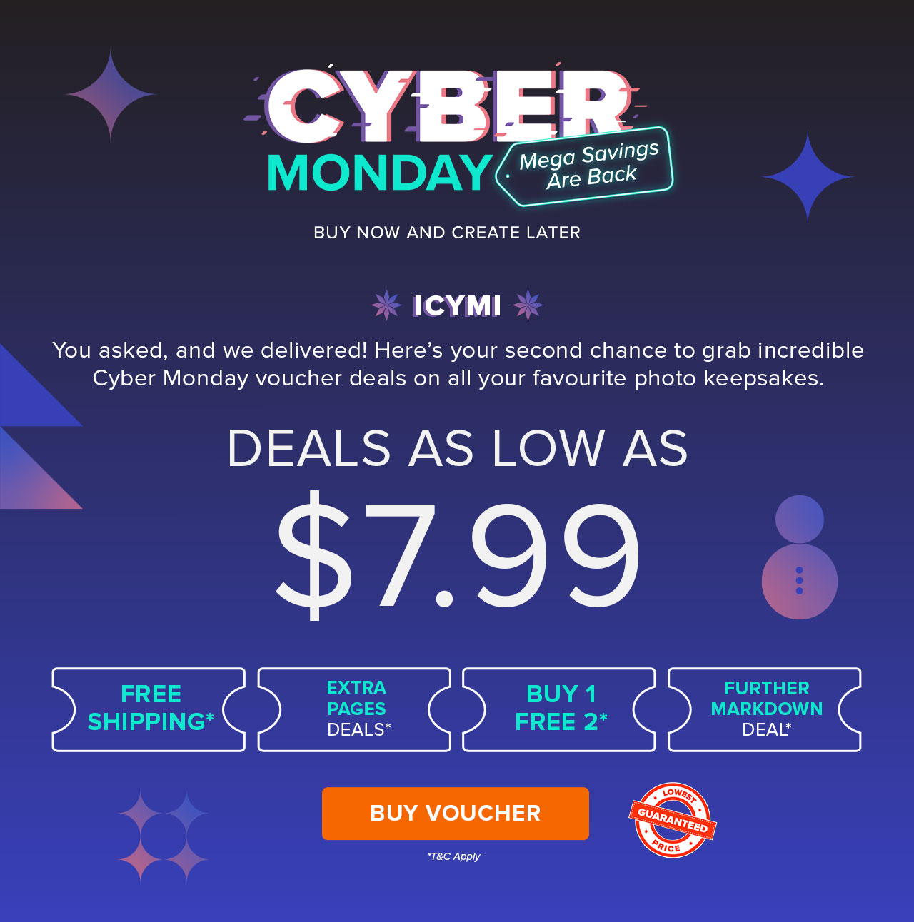 CYBER MONDAY SALE MEGA SAVINGS ARE BACK