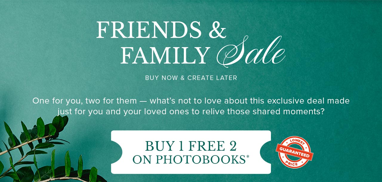 BUY 1 FREE 2 ON PHOTOBOOKS*